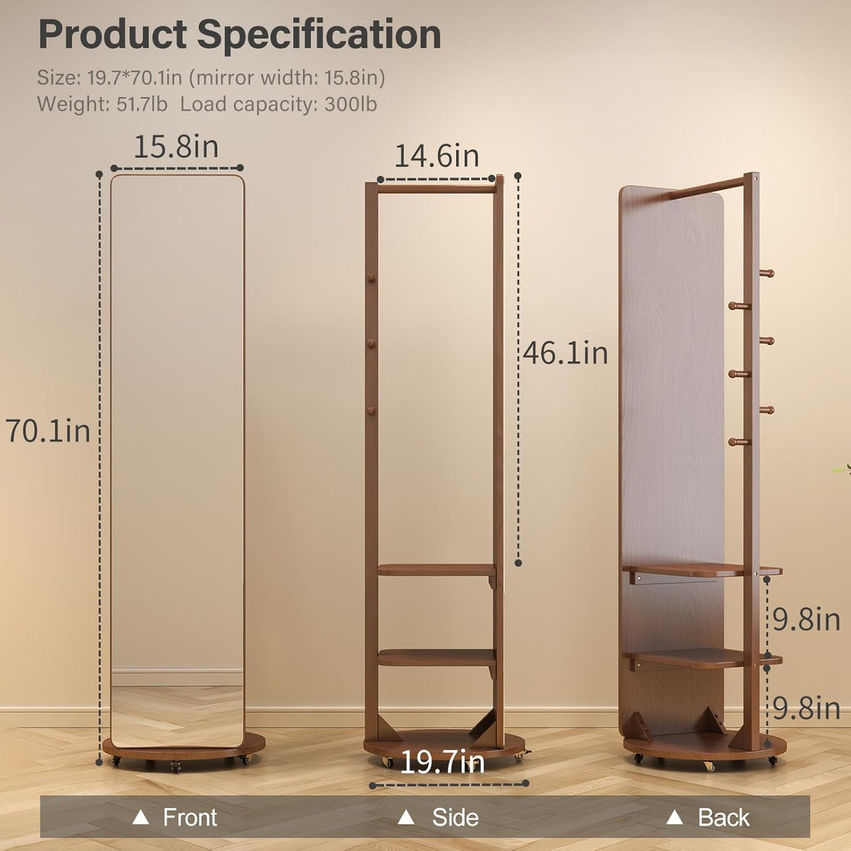 3-in-1 Storage Mirror